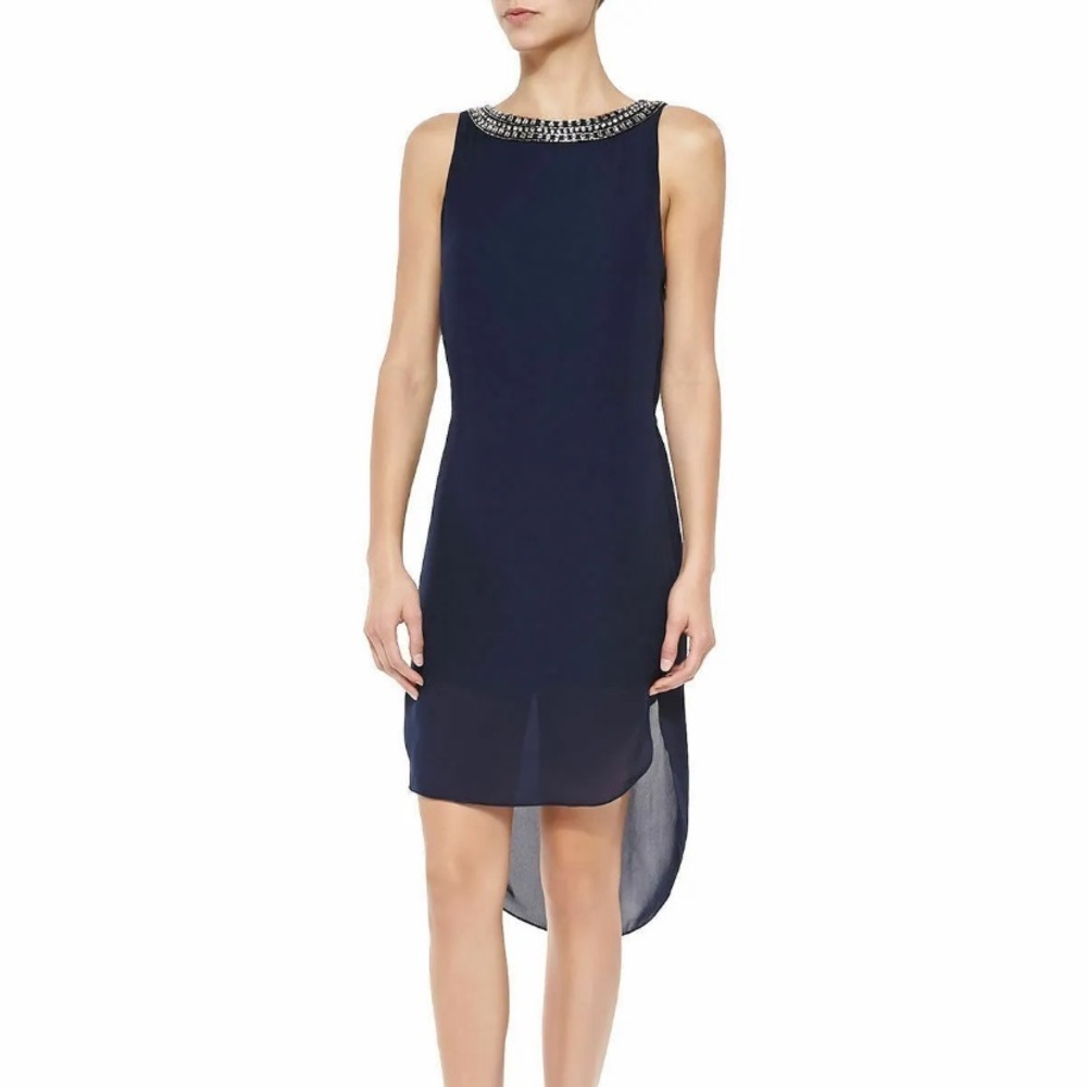 HAUTE HIPPIE silk dress, Crystal Embellished & Open Back